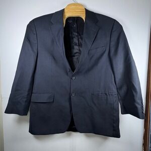 Lauren Ralph Lauren Men's Cashmere Wool Blend Navy Striped Blazer Sz 44R